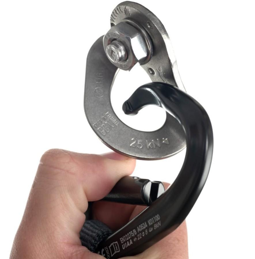 Miniatura Mosquetón Aluminio Tipo D Sin Seguro 22kN Puput Sraight - Color: Negro