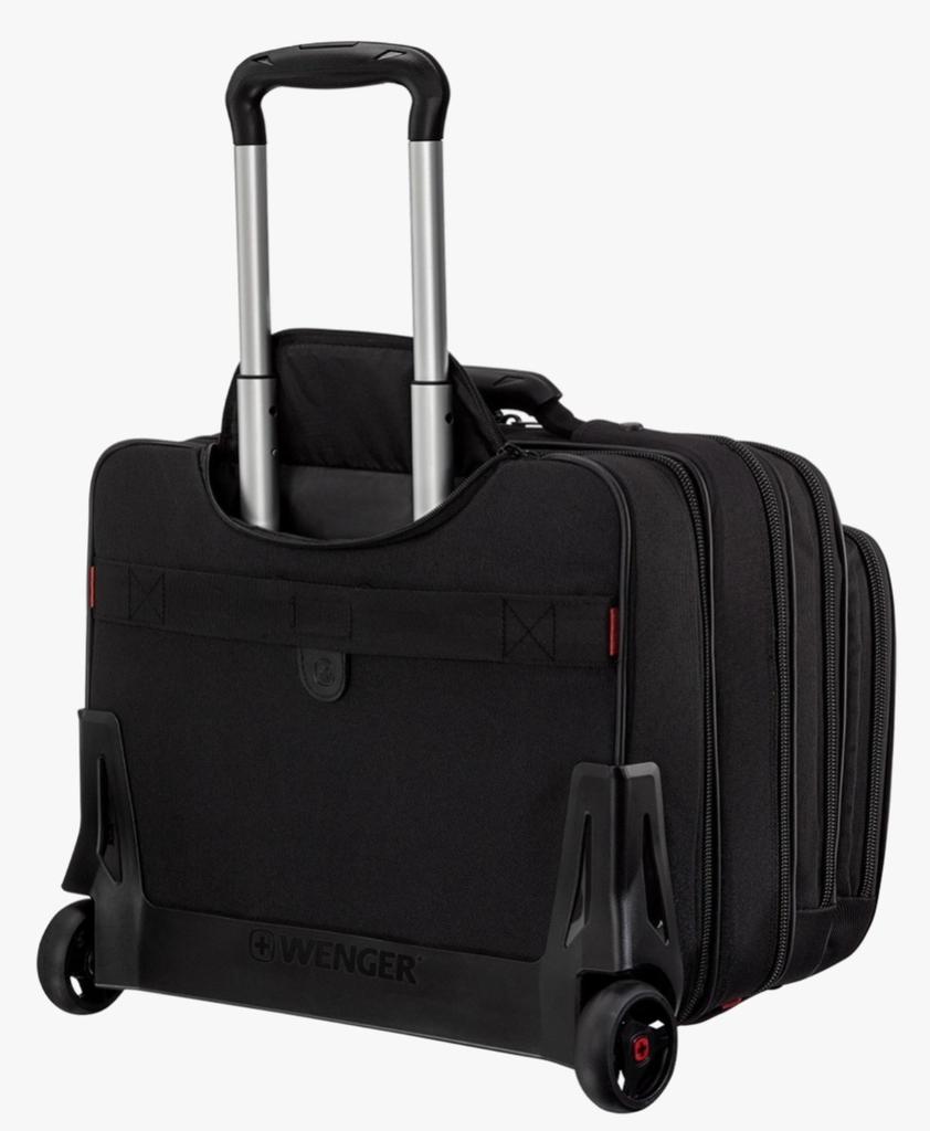 Miniatura Maleta con ruedas y bolso para portátil de 17 pulgadas a juego. - Color: Negro