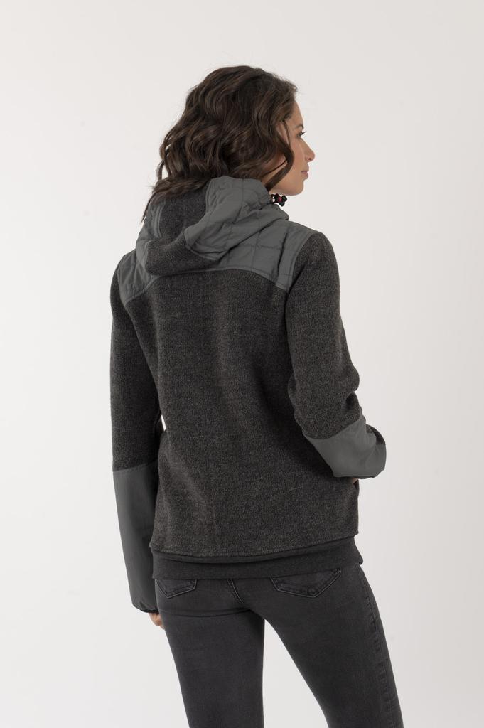 Poleron Hoddie Arroench Mujer - Color: Gris