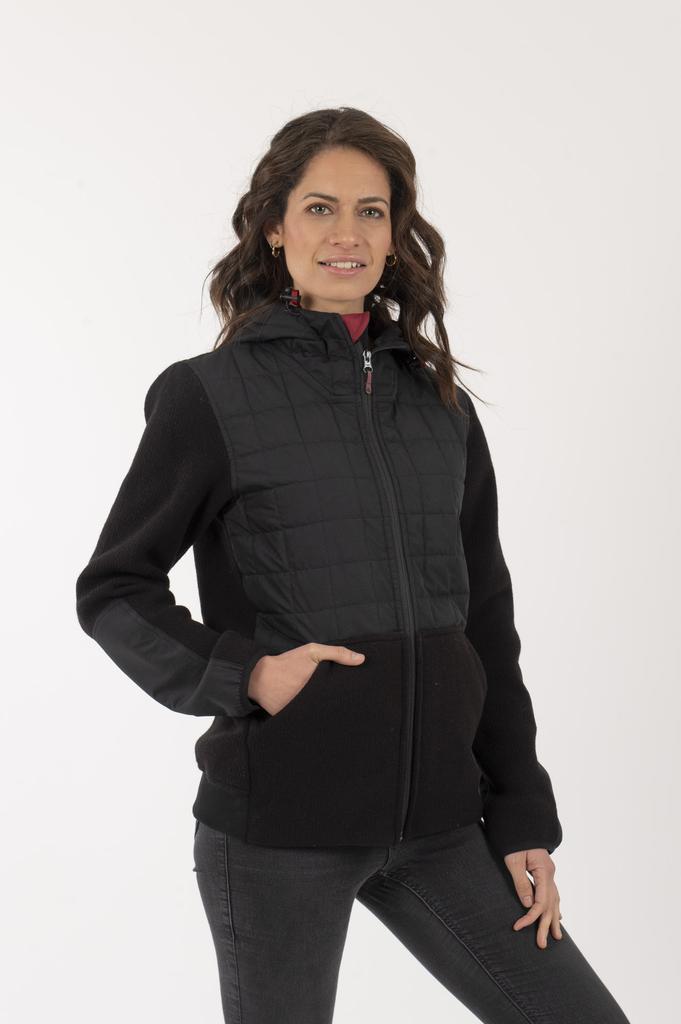 Miniatura Poleron Hoddie Arroench Mujer - Color: Negro