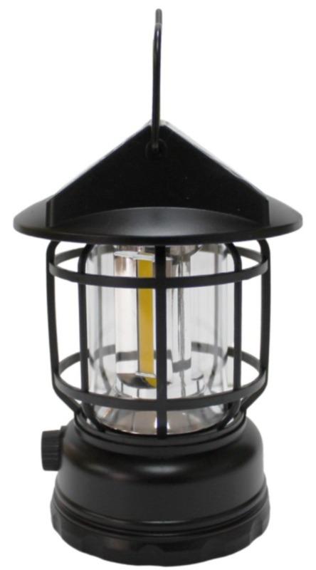 Miniatura Lampara Camping 3W COB Recargable  - Color: NEGRO