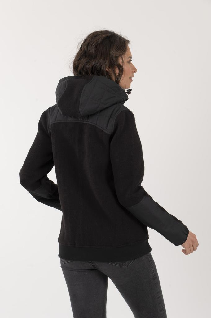 Miniatura Poleron Hoddie Arroench Mujer - Color: Negro