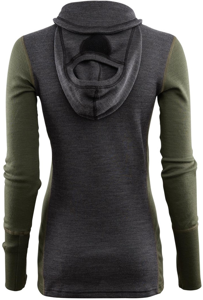 Primera Capa Mujer Warm Wool Hood sweater W/Zip - Color: Verde Oliva
