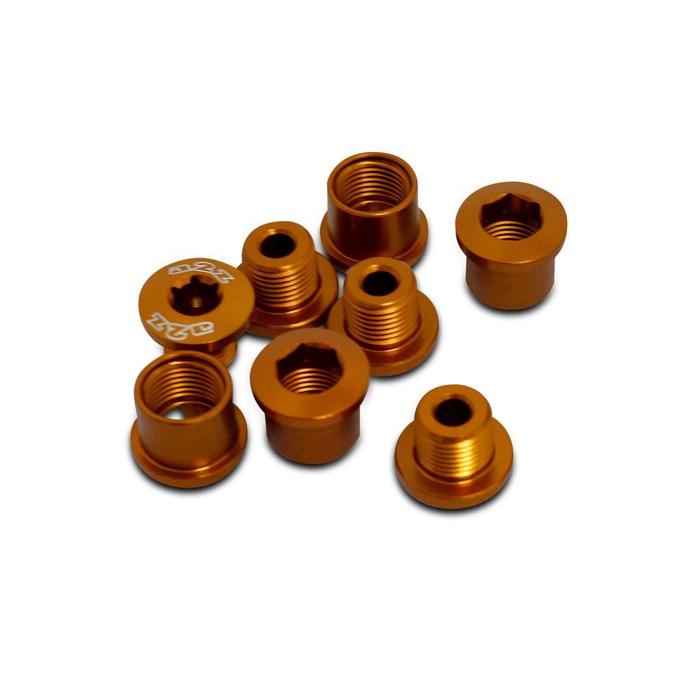 Pernos Corona A2z Aluminio 7075-T6 Volante 8p - Color: Naranjo