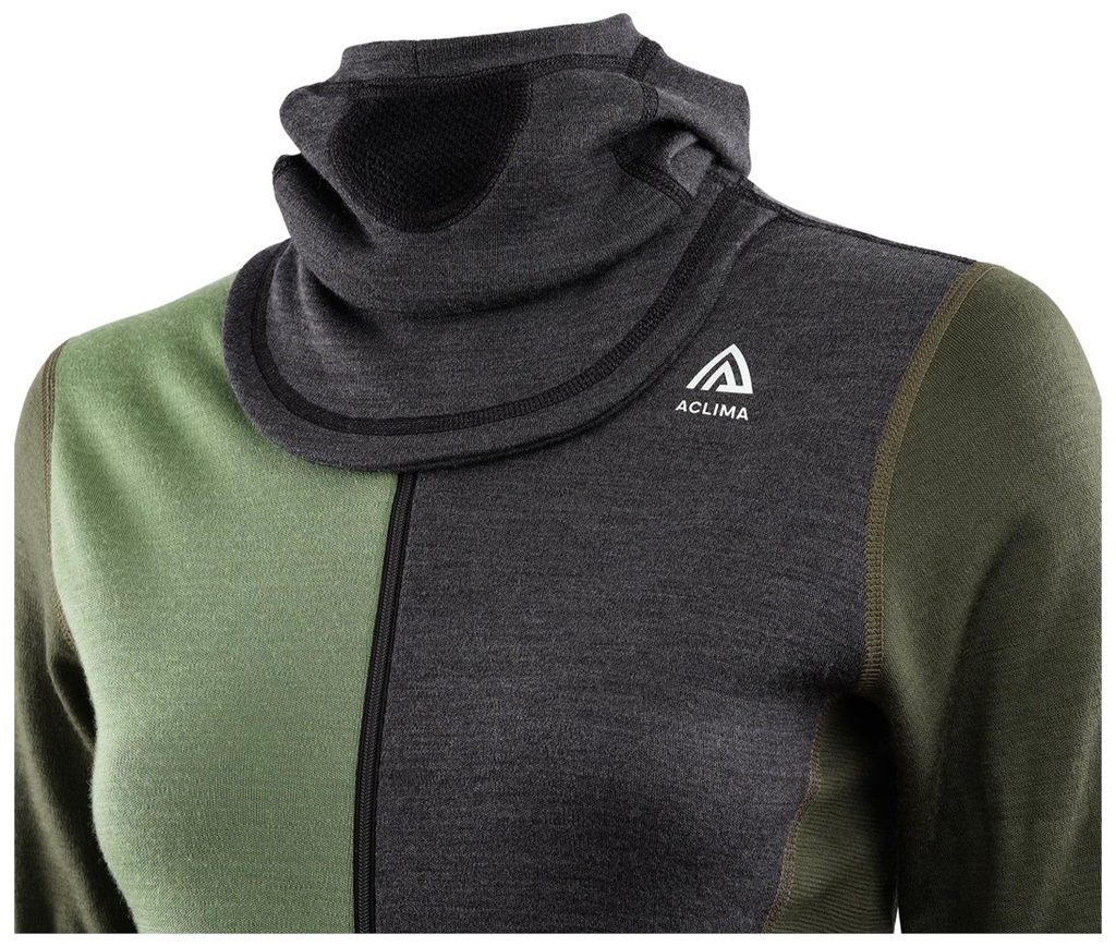 Miniatura  Primera Capa Mujer Warm Wool Hood sweater W/Zip - Color: Verde Oliva