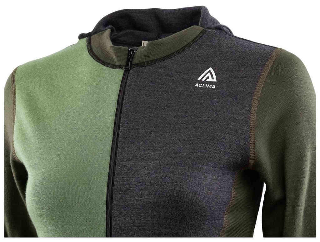 Miniatura  Primera Capa Mujer Warm Wool Hood sweater W/Zip - Color: Verde Oliva