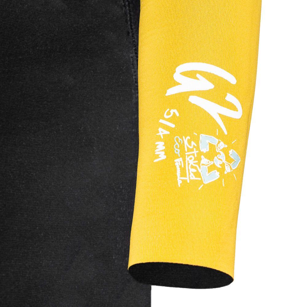 ​Traje De Agua Para Niño Y Niña Neopreno G2 5/4  - Color: Negro-Amarillo