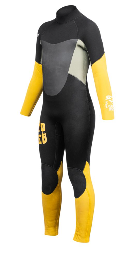 Miniatura ​Traje De Agua Para Niño Y Niña Neopreno G2 5/4  - Color: Negro-Amarillo