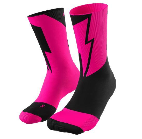 Miniatura Calcetines "No Pain No Gain" - Color: Negro/Fucsia