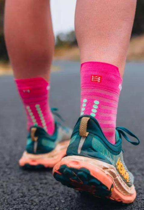 Miniatura Pro Racing Socks Run High ULTRALIGHT v4.0 - Color: Rosado-Verde-Blanco