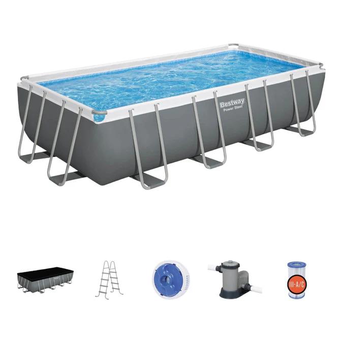 Miniatura Piscina Rectangular Filtro+Accesorio 5.49X2.74X1.22M -
