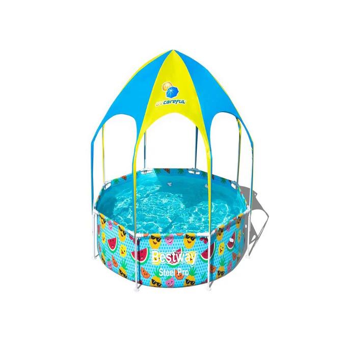 Piscina Redonda Con Toldo y Neblina Agua 2.44MX51Cm -