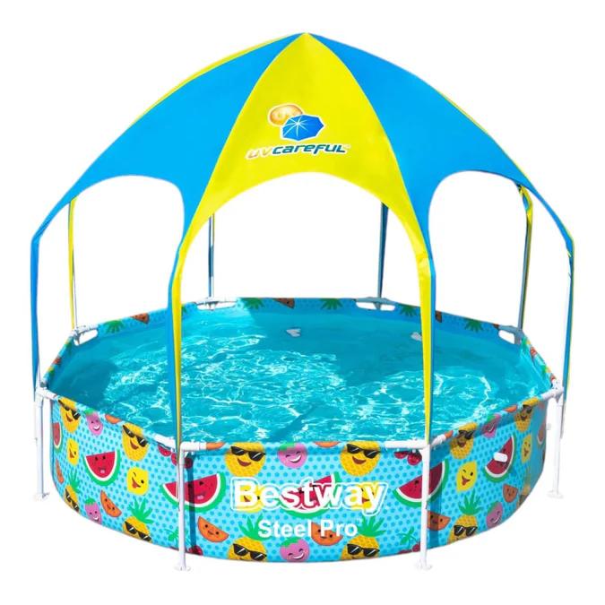 Miniatura Piscina Redonda Con Toldo y Neblina Agua 2.44MX51Cm -