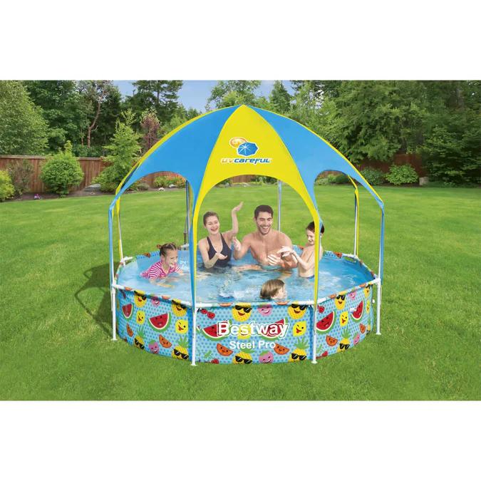 Miniatura Piscina Redonda Con Toldo y Neblina Agua 2.44MX51Cm -