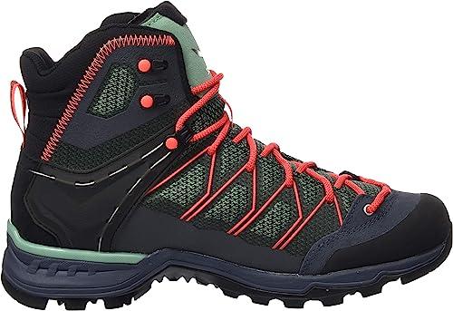 Zapato Mujer MTN Trainer Lite Mid GTX - Color: Feld Green/ Fluo Coral