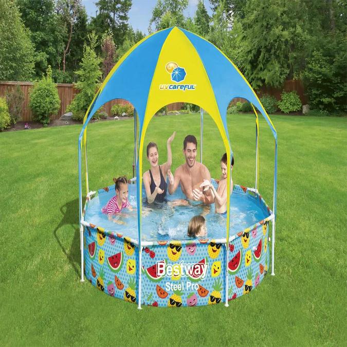 Miniatura Piscina Redonda Con Toldo y Neblina Agua 2.44MX51Cm -