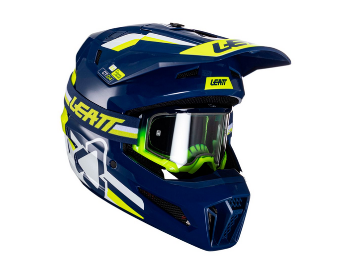 Miniatura Kit Casco Moto 3.5 V24 - Color: Azul/ Amarillo