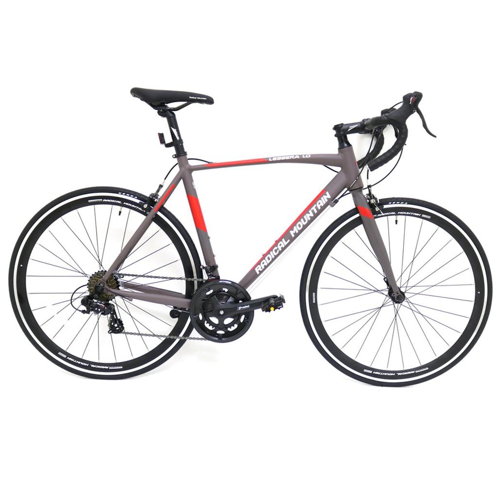 Bicicleta 700C Ruta Leggera 1 - Color: gris/rojo