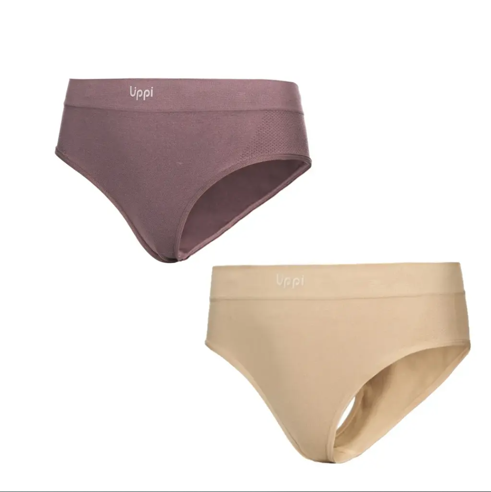 Miniatura Ropa Interior Mujer Pack Skintec Sport Hip Hugger - Color: Malva y Beige