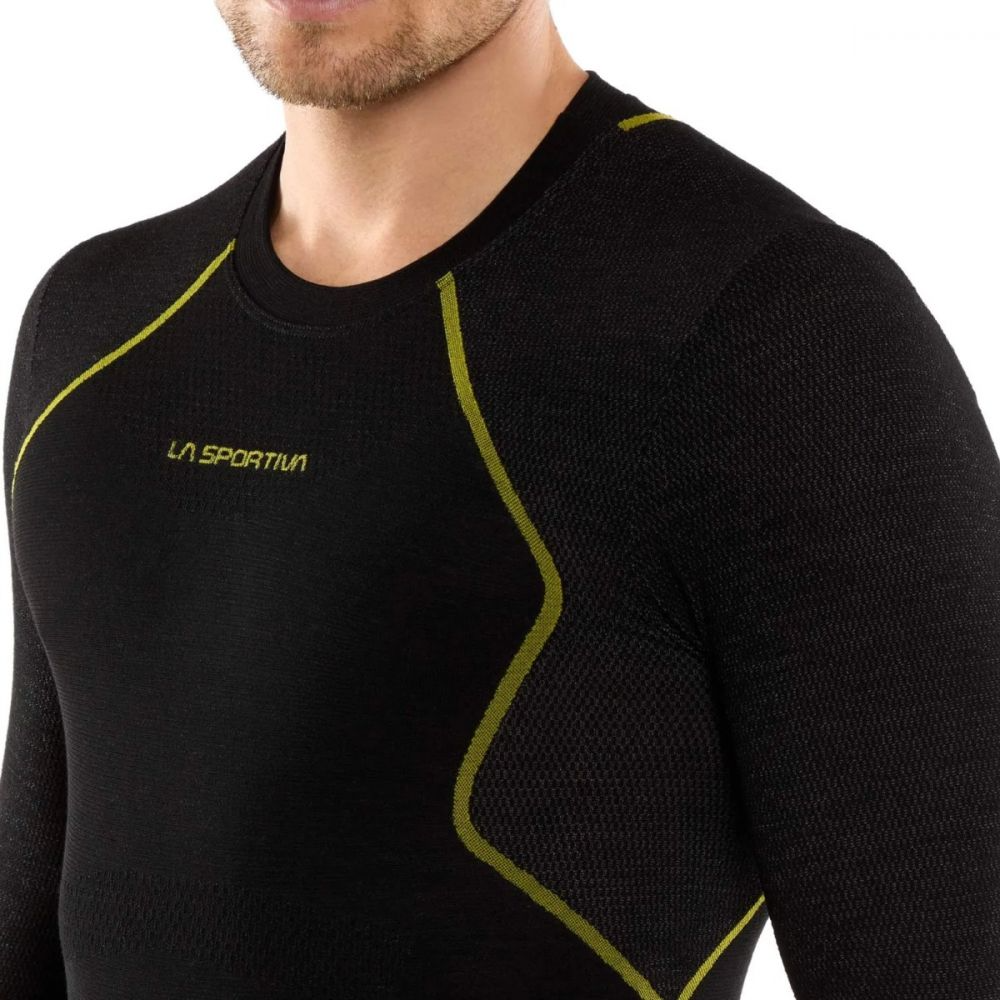 Miniatura Primera Capa Wool40 Aero Longsleeve Hombre - Color: Negro