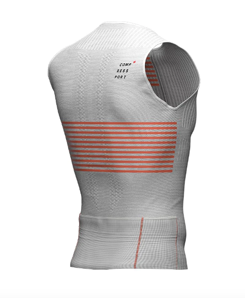 Miniatura Tricota Hombre Tri Postural Tank Top - Color: Blanco-Naranjo