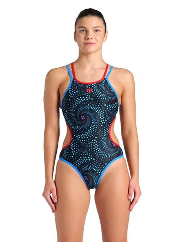 Traje de Baño Mujer One Espalda Double Cross Fireflow - Color: Azul-Celeste