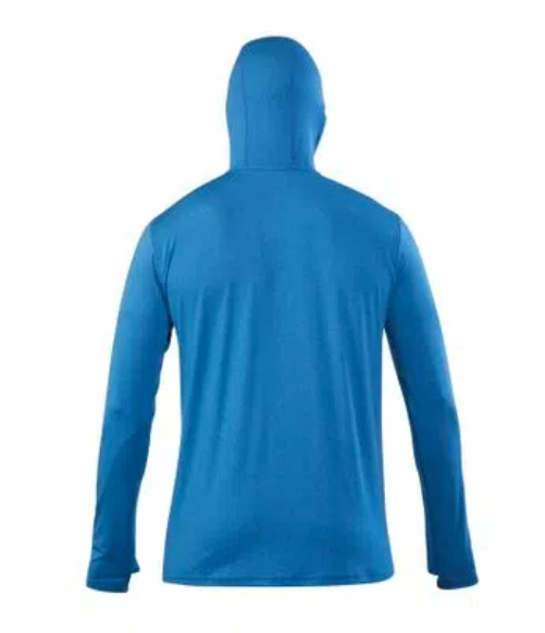 Polera Dry Fit Spx Con Gorro Manga Larga Hombre - Color: Azul