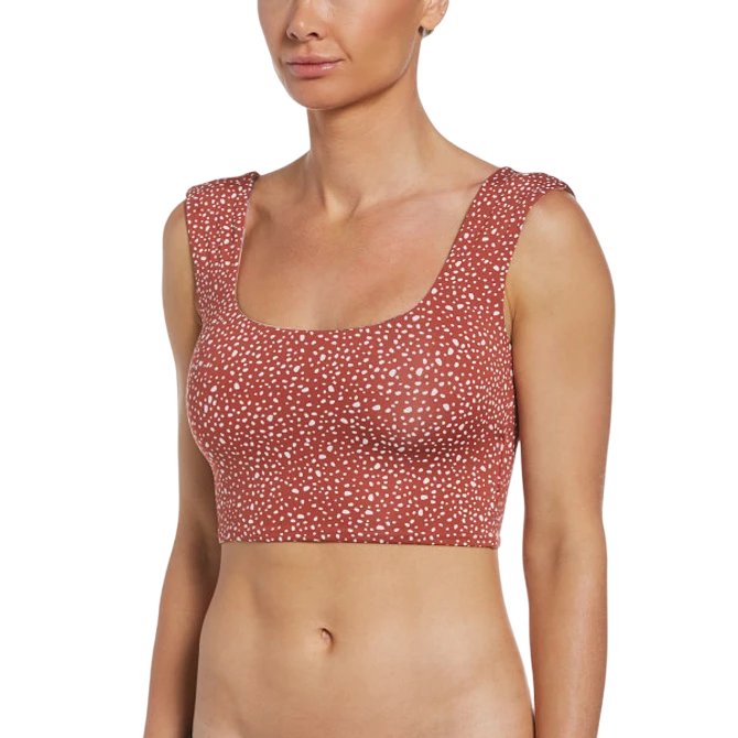 Miniatura Crop Top Deportivo De Mujer Reversible - Color: Cafe