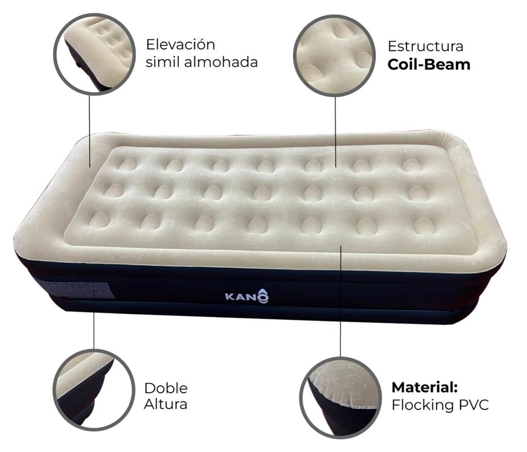 Miniatura Colchón Inflable Eléctrico Individual Tricahue  - Color: Beige