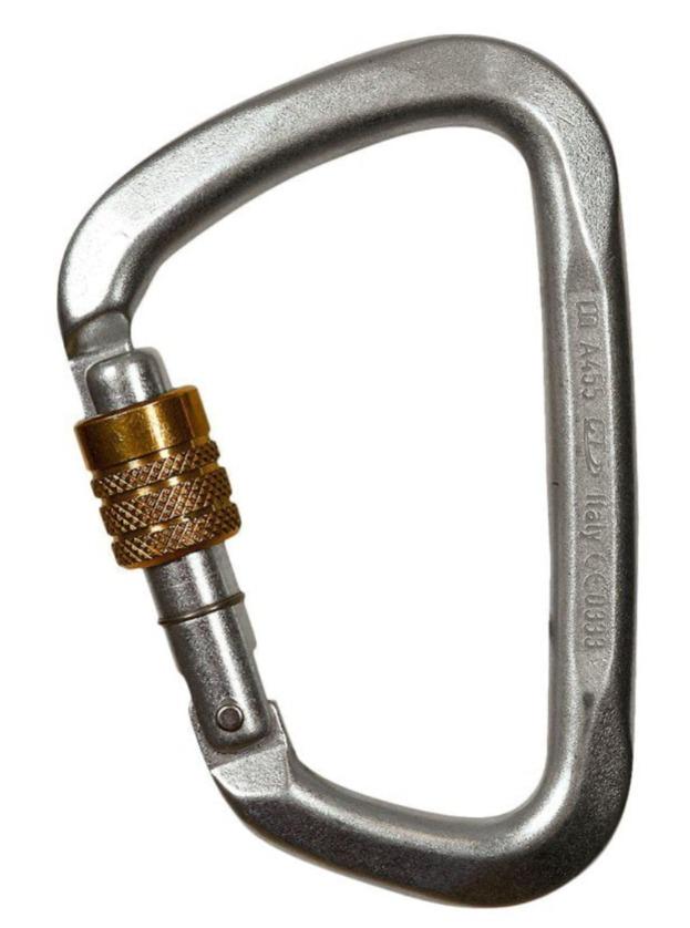 Mosquetón Acero Tipo D Rosca 50kN Large Steel SG