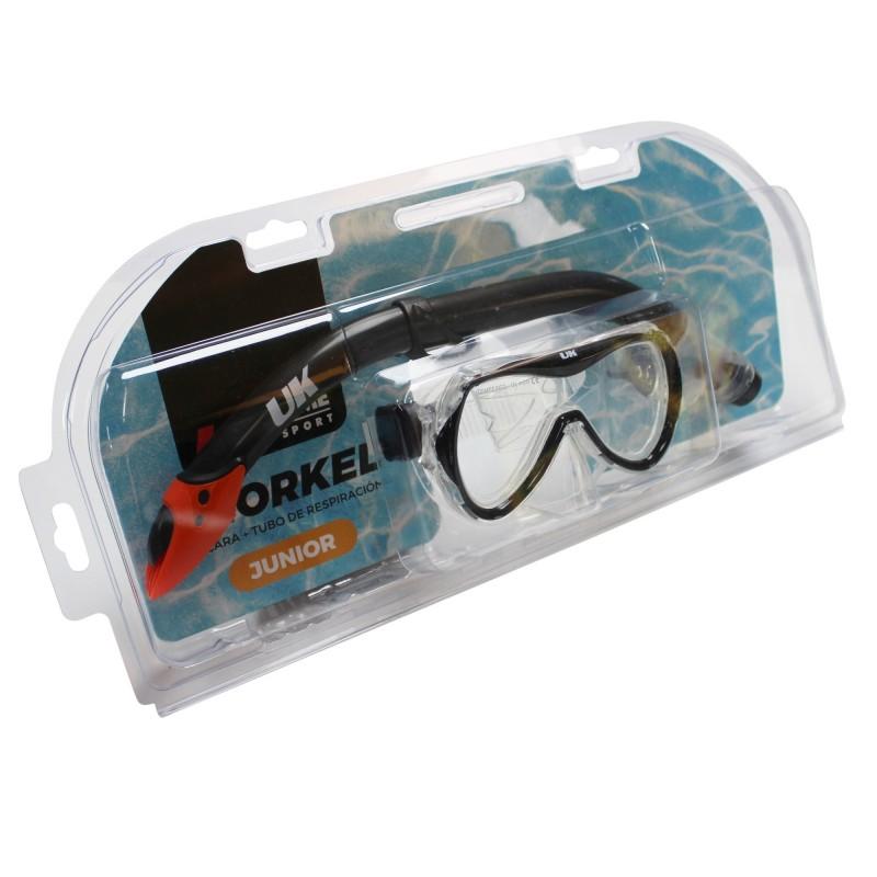 Miniatura Set Mascara + Snorkel Adulto - Color: Negro-Naranja