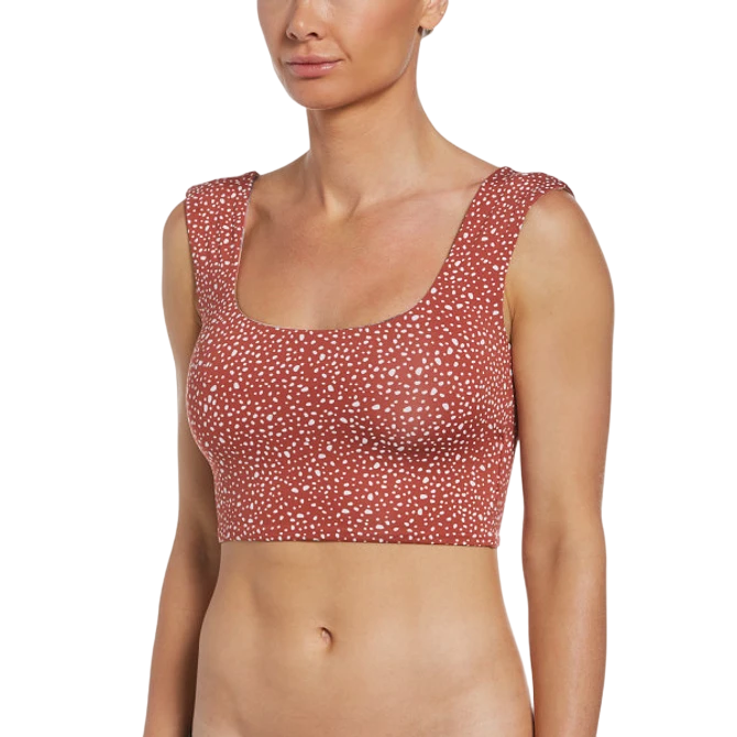 Crop Top Deportivo De Mujer Reversible - Color: Cafe