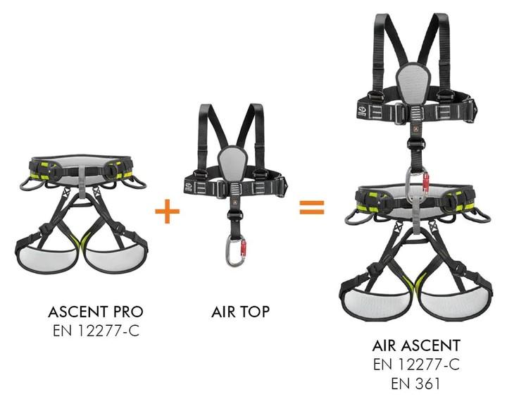 Miniatura Arnes Profesional Air Ascent - Talla: M-L, Color: Negro