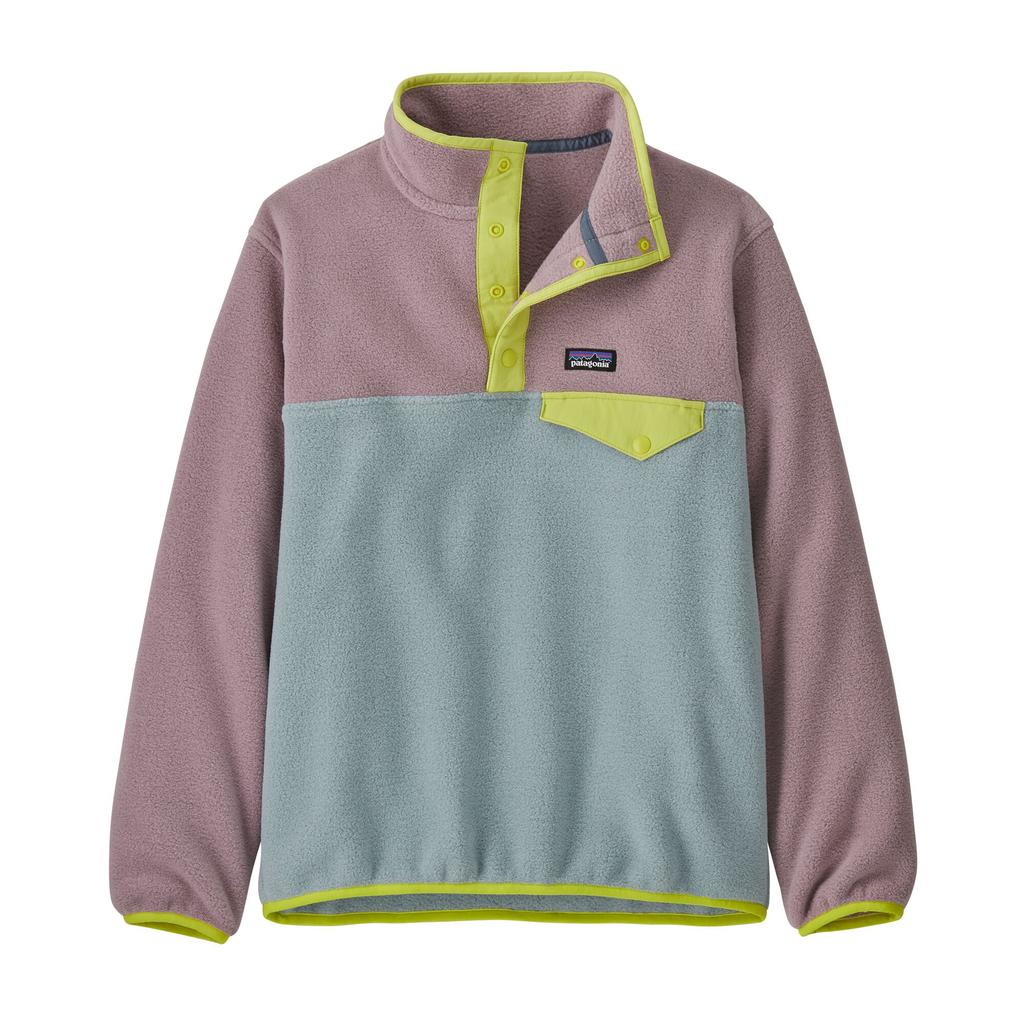 Polar Niño Lightweight Synchilla Snap-T Pullover  - Color: Rosado/Celeste/Verde
