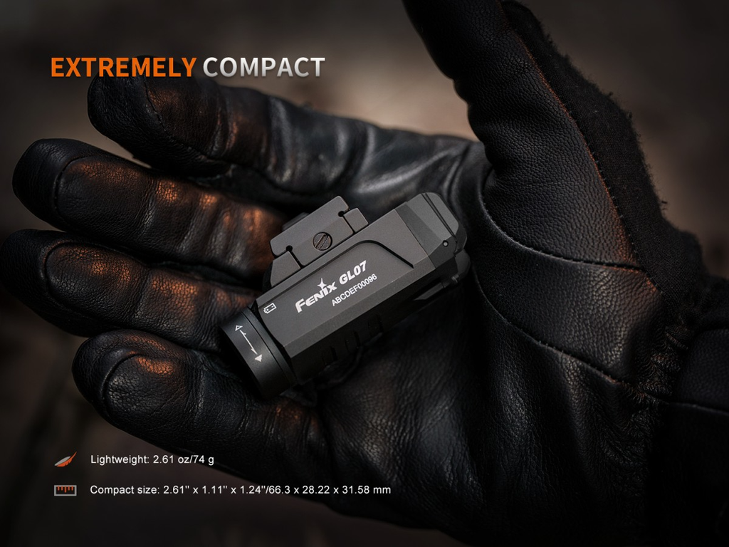 Miniatura Linterna Fenix para Pistolas GL07 - Color: Negro