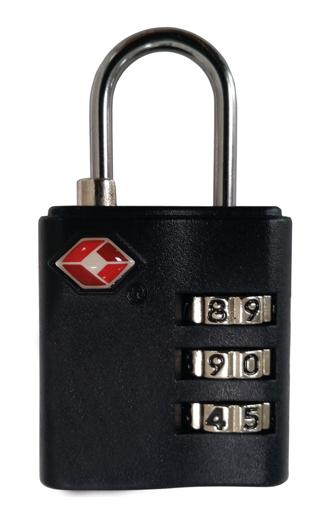 Candado TSA Combination lock - Color: Negro, Formato: 6 x 3 x 1 cm