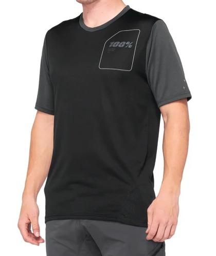Jersey Ridecamp Charcoal Manga Corta - Color: Negro