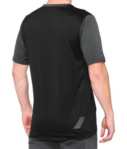 Jersey Ridecamp Charcoal Manga Corta - Color: Negro