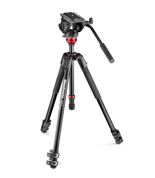 Trípode Para Video 190X Con Cabezal Fluido 500 Con Base Plana -