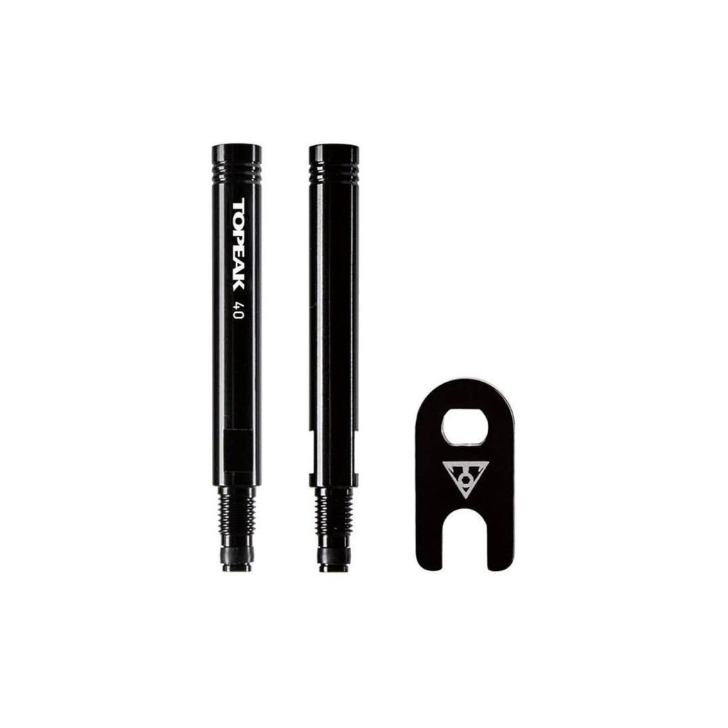 Miniatura Extensión Alargador Válvula Presta 40mm 2U - Color: Negro