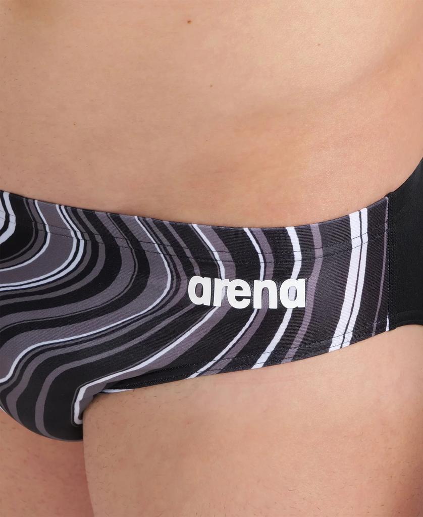 Traje De Baño Hombre Swim Briefs Marbled  - Color: Negro