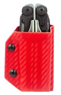 Miniatura Funda de Kydex para Leatherman Surge - Color: Carbón Rojo