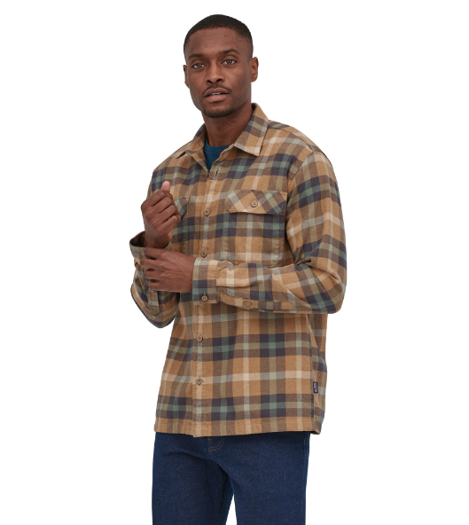 Miniatura Camisa Manga Larga Hombre Organic Cotton Midweight Fjord Flannel Shirt - Color: Cafe