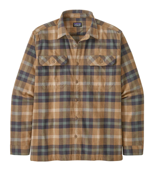 Miniatura Camisa Manga Larga Hombre Organic Cotton Midweight Fjord Flannel Shirt - Color: Cafe