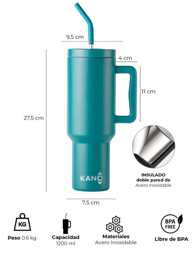 Miniatura Vaso Térmico Mug 1200ml Petróleo -