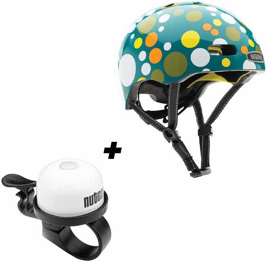 Casco Street Polka Face Gloss MIPS Helmet - Color: Green