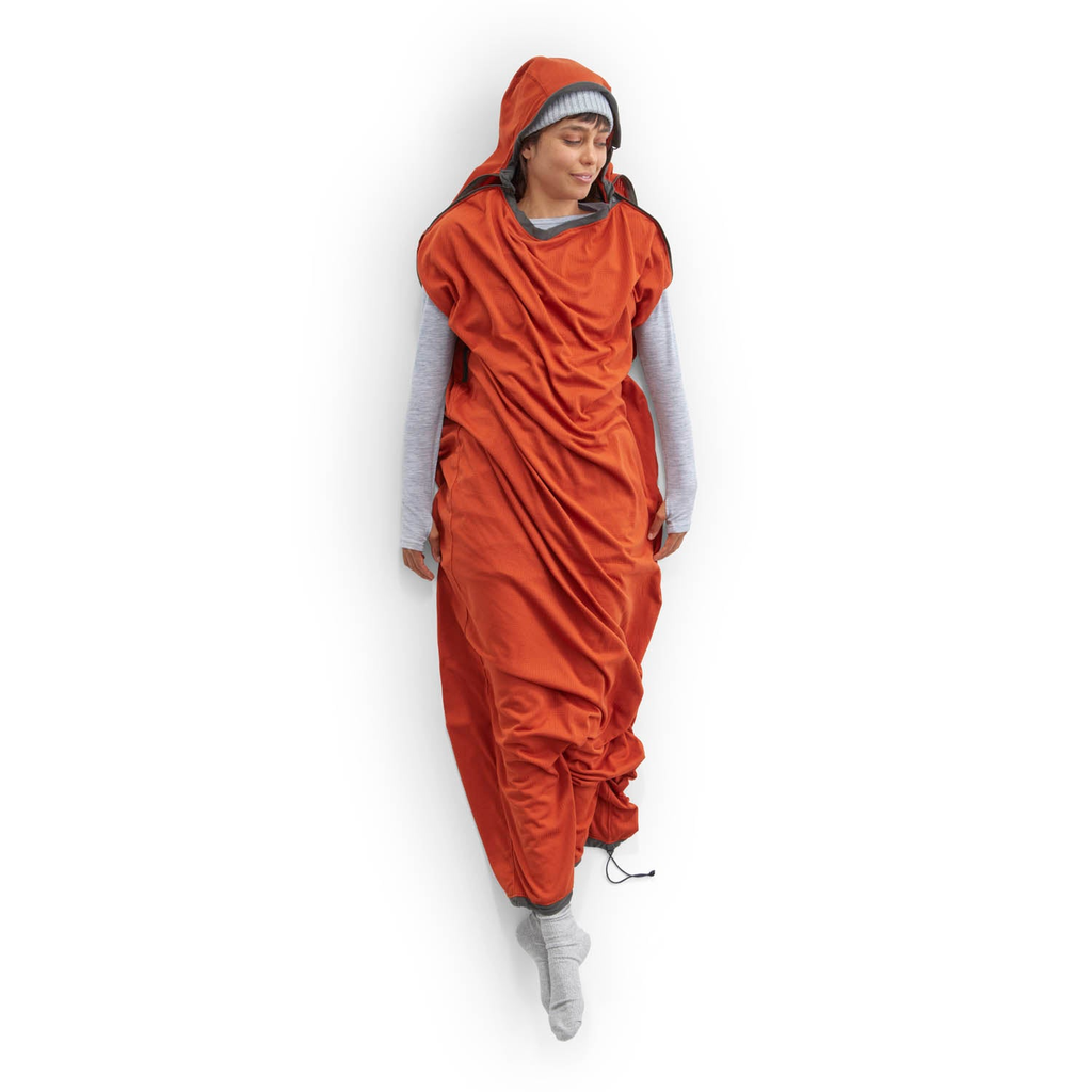 Sábana Reactor Fleece Sleeping Bag Liner - Mummy w/ Drawcord  - Color: Naranja