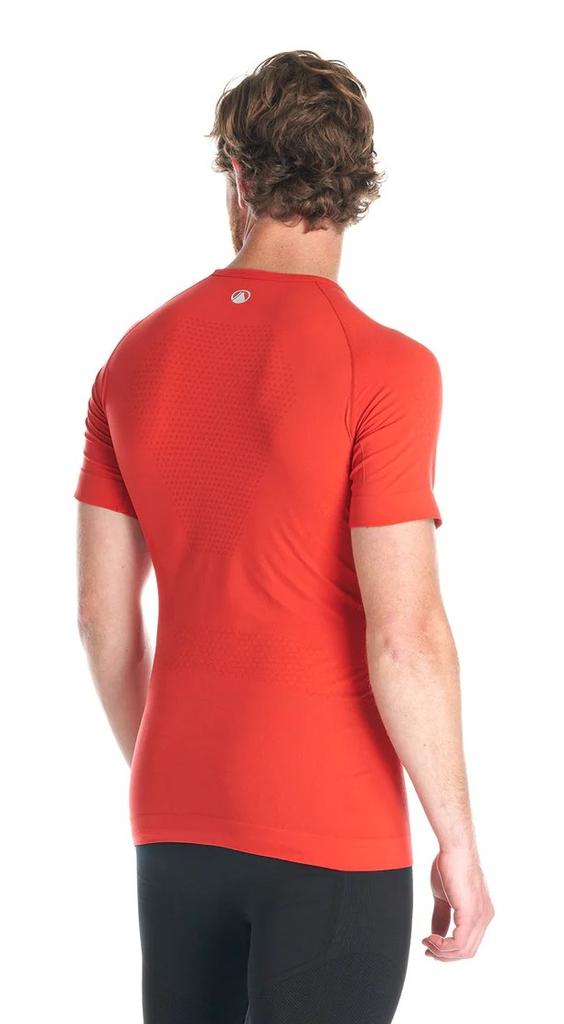 Miniatura Primera Capa Hombre Skintec 1000 Seamless Short Sleeve - Color: Rojo