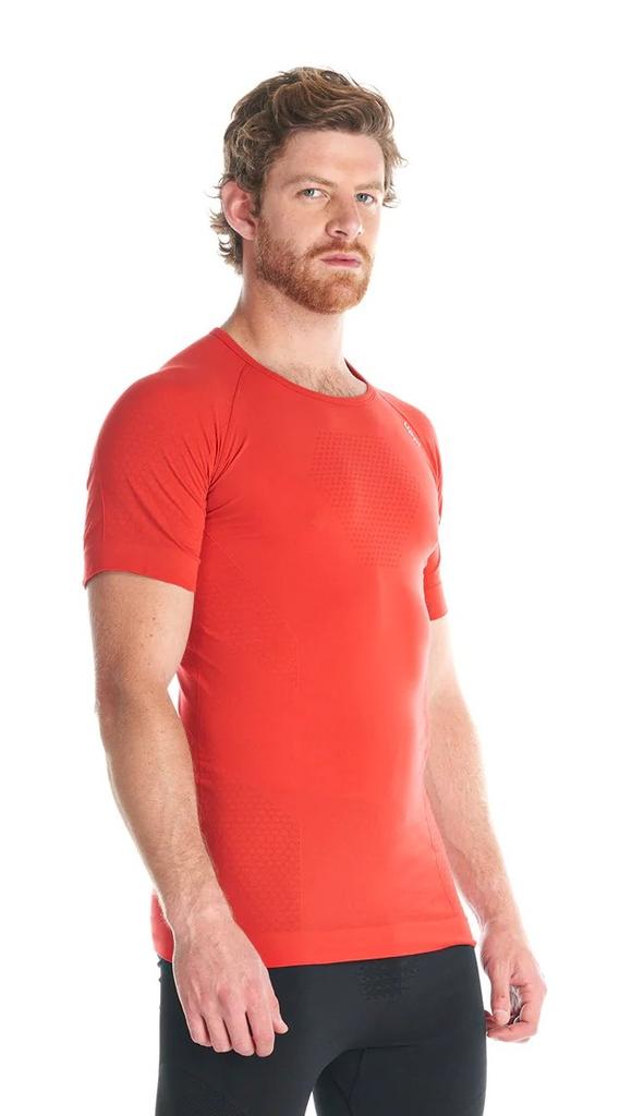 Miniatura Primera Capa Hombre Skintec 1000 Seamless Short Sleeve - Color: Rojo