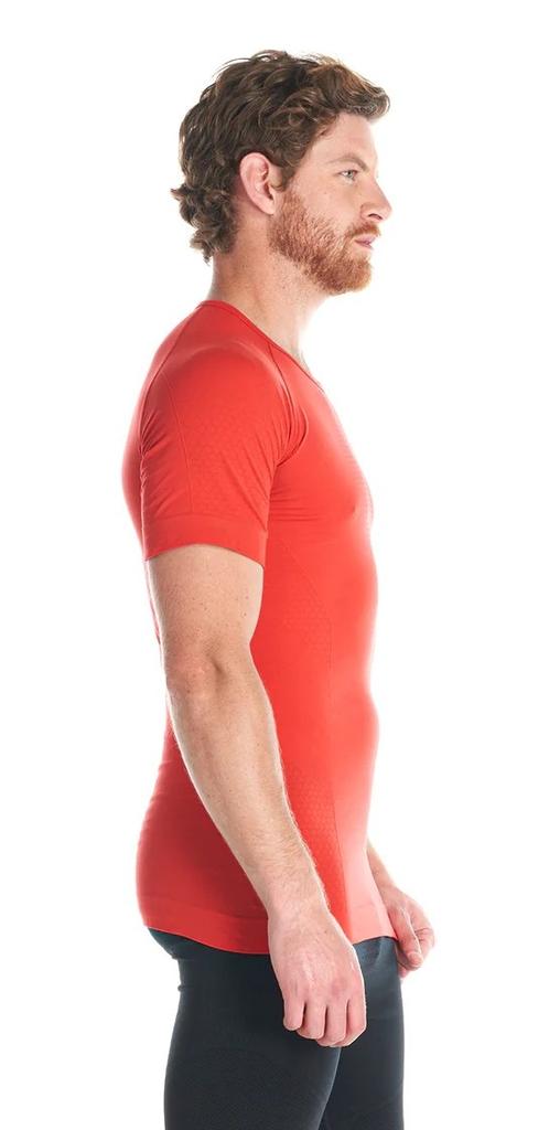 Primera Capa Hombre Skintec 1000 Seamless Short Sleeve - Color: Rojo